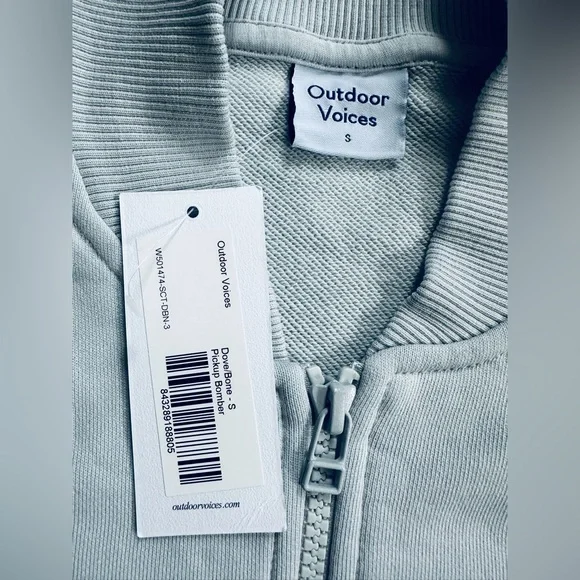 Outdoor Voices Pickup Bomber Sweatshirt New - Picture 7 of 9